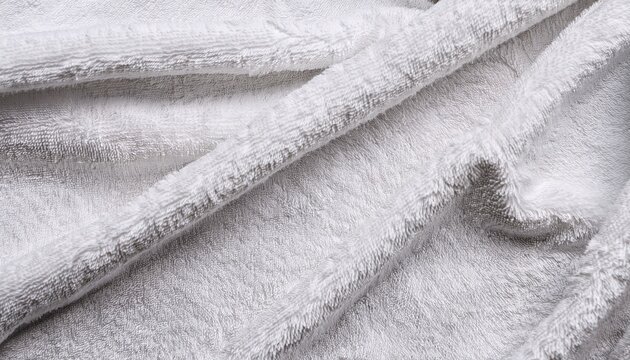 White Towel Texture Background Terry Cloth Close Up