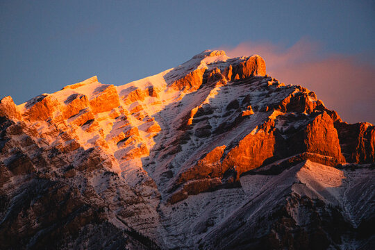 sunset in the mountains
