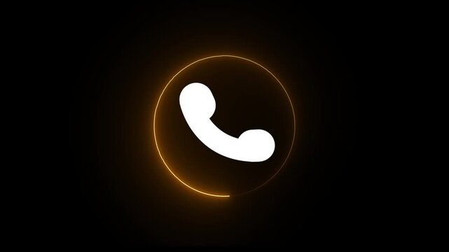 Outgoing call phone icon animation