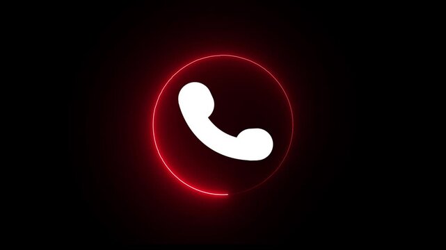 Outgoing call phone icon animation