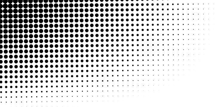 Grunge halftone gradient background. Faded grit noise texture. White and black sand wallpaper. Retro pixelated backdrop. Anime or manga style comic overlay. Vector graphic design textured template