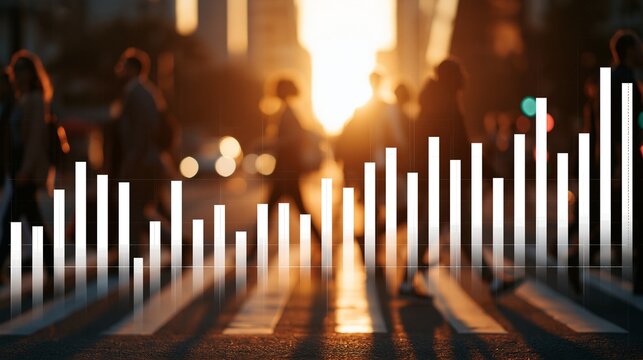 Silhouettes of People Walking on Sunlit Urban Street at Sunset