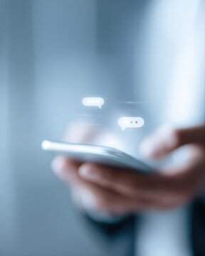 ai crm support chatbot interface on smartphone customer service automation business technology