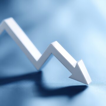 graph with downward arrow pointing to inflation concept