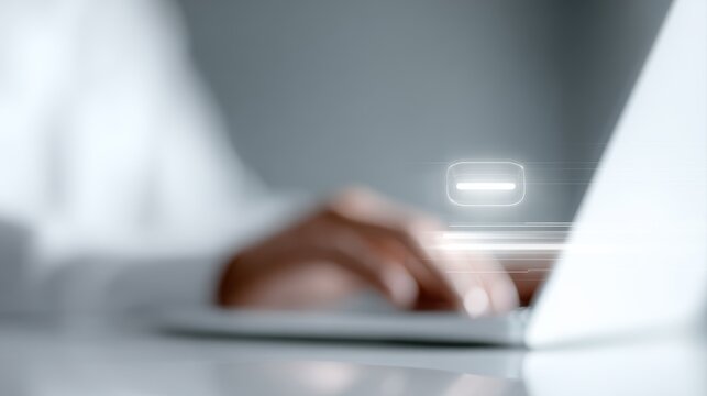 it professional using laptop with ai chatbot interface how can i help you customer support automation