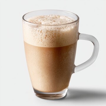 coffee foam cup isolated on transparent background, clean cutout element
