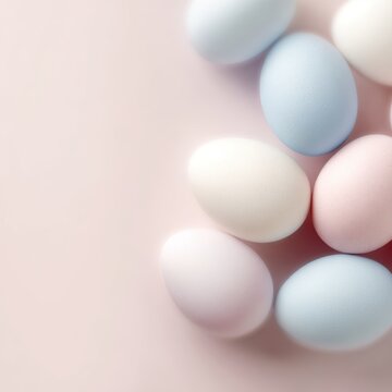 easter eggs pastel holiday background minimal design
