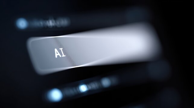 ai prompt interface on computer screen generating text or images chatbot technology concept