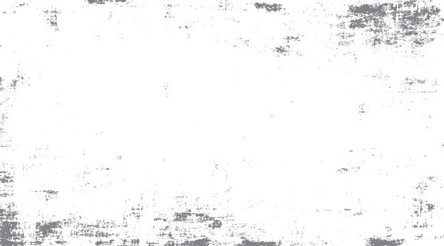 White background with scattered grey distressed grunge texture and speckles