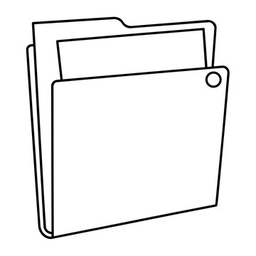 back to school for education file folder clipart line icon. Education and business stationary concept.