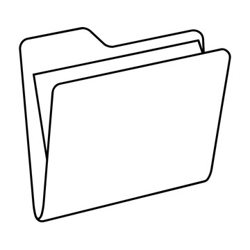 back to school for education file folder line icon. Education and business stationary concept.