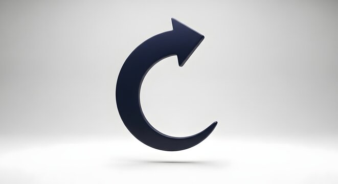 Dark blue circular arrow icon