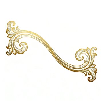 Elegant Gold Baroque Scroll Design