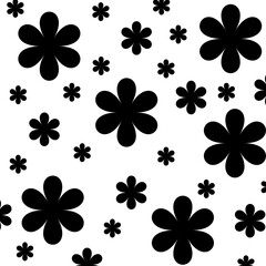 Obraz premium Abstract Floral Shape Collection – Minimal Black Vector Design