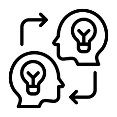 knowledge transfer icon line © Dimas Anom