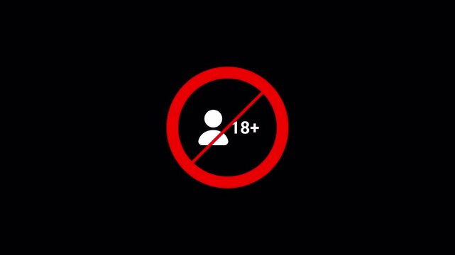 Warning Disturbing Content Viewer Discretion Is Advised 4k Text animation, Disturbing Content message on black background, Red Text warning adult explicit content, sensitive sign animation, Warning.