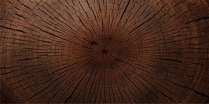 Rustic Old Wood Texture Background with Weathered Tree Trunk Growth Rings Natural Brown Timber Pattern Vintage Wooden Surface for Grunge Design and Wallpaper