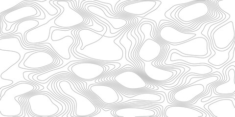 Abstract topographic elevation map background, flowing grey contour lines with shaded relief, modern geographic design for banner, backdrop and template. © NIROB