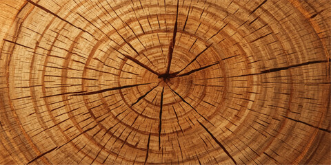Rustic Cross Section of Tree Trunk Showing Natural Growth Rings Wood Texture Pattern Round Timber Surface Background for Forestry Nature and Organic Design © MDKAWSAR