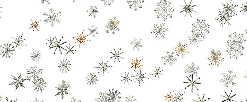 Festive snowflake pattern design for winter holidays and Christmas celebrations