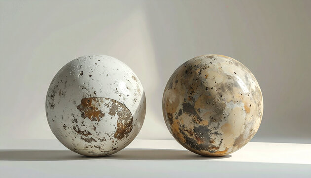 Natural Stone Textured Spheres