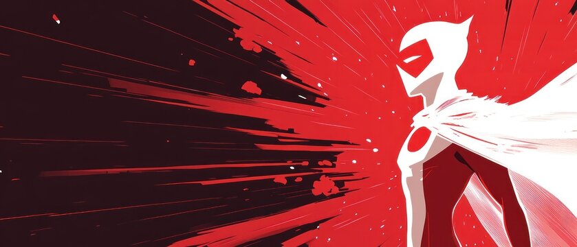 Abstract superhero illustration