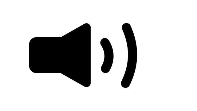 Black Speaker Volume Icons for Audio and Sound Interface