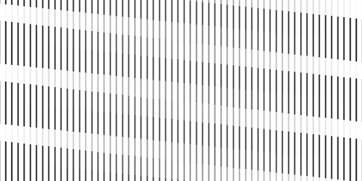 Black and white striped halftone gradient. Fading line gradation background. Repeating linear pattern backdrop. Parallel lines wallpaper for overlay, print, cover. Vector Doppler effect strip concept