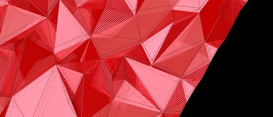 Naklejka premium Abstract geometric shapes with varying red tones and textures