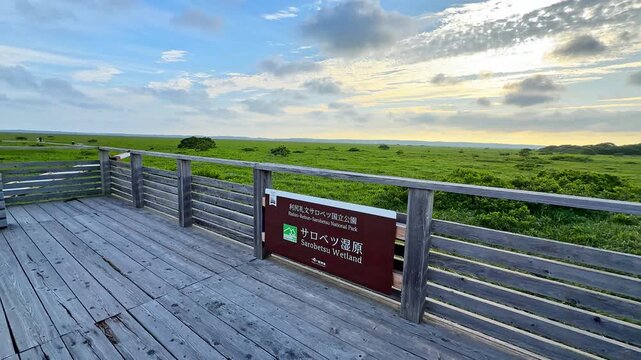 サロベツ国立公園の広大な湿原