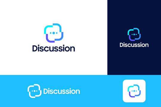 modern chat logo design template