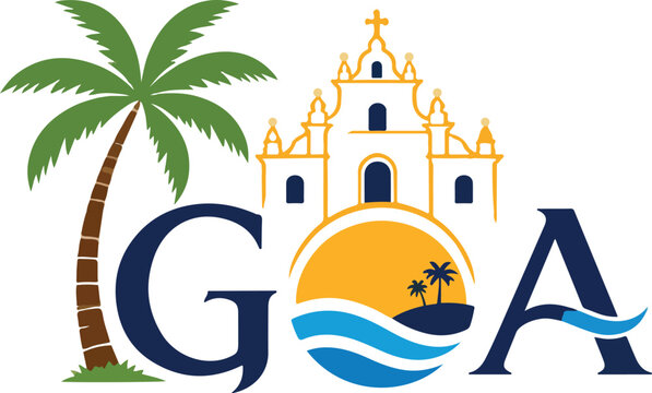 goa logo vector white background .
