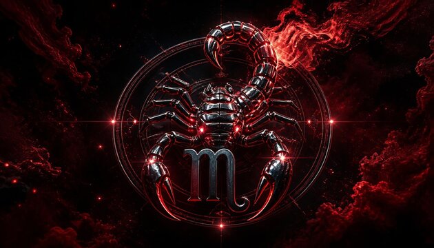 Scorpio Zodiac Sign Astrology Symbol.