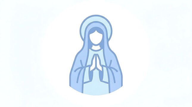 assumption of mary icon prayer hands