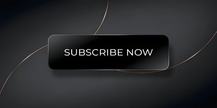 Glossy black button with gold line sweep.