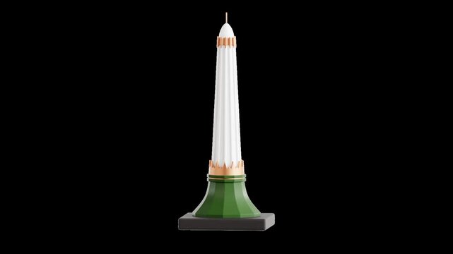 Rotating Independence Monument obelisk Jakarta landmark architectural planning
