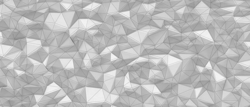 Intricate geometric surface with complex triangulation and dotted network connections