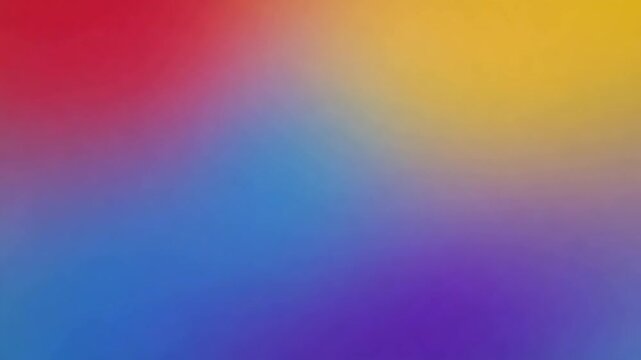 Vibrant gradient background with smooth transitions between red yellow blue and purple tones, concept of color diversity