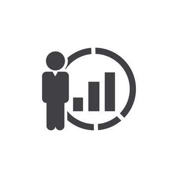 Business people, human resources, office management - icon. Simple vector illustration
