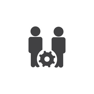 Business people, human resources, office management - icon. Simple vector illustration