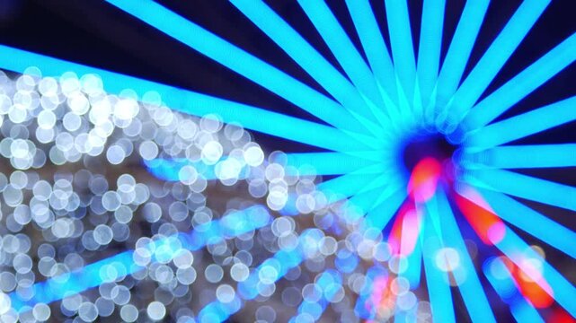 Abstract Colorful Light Burst Background with Rainbow Rays Blue Pink Glow and Sparkling Stars for Celebration Party Holiday Wallpaper Vector Illustration