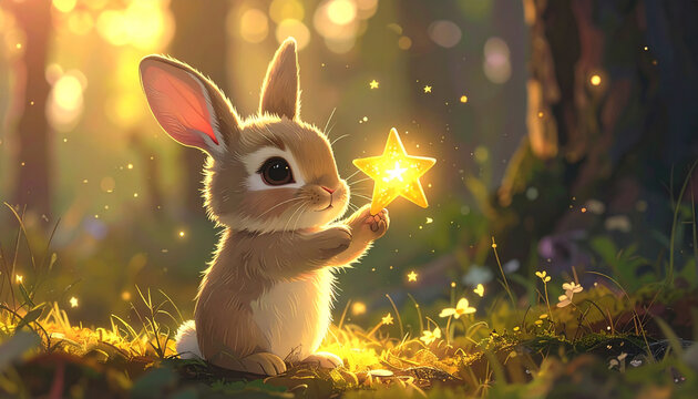 Magic Bunny With Star
