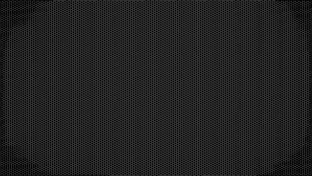 Dark carbon fiber mesh texture with a repeating hexagonal pattern black background grid tone material