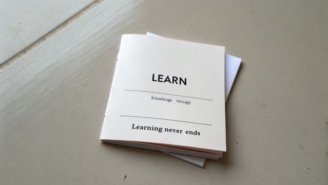 Inspirational Learning Book with Motivational Quotes on Knowledge and Continuous Education for Personal Growth