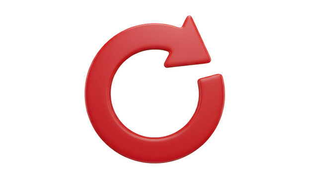 Red circular arrow icon representing refresh or reload action