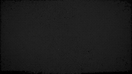 Dark carbon fiber mesh texture with a repeating geometric pattern against a black background weave grid interlocking monochrome © Mousumi