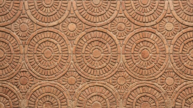 thai art pattern on wall background 