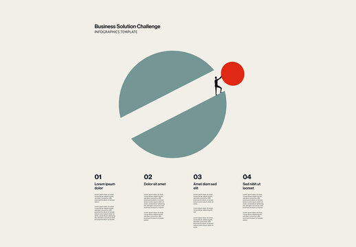 Business Find Solution Infographic Template with Illustration