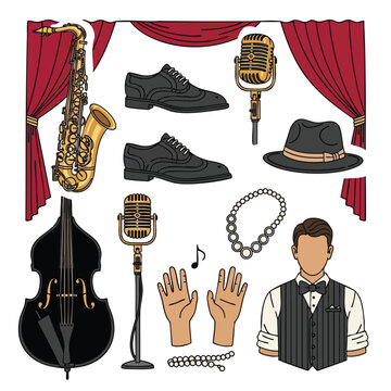 Jazz Musician Stage Props.