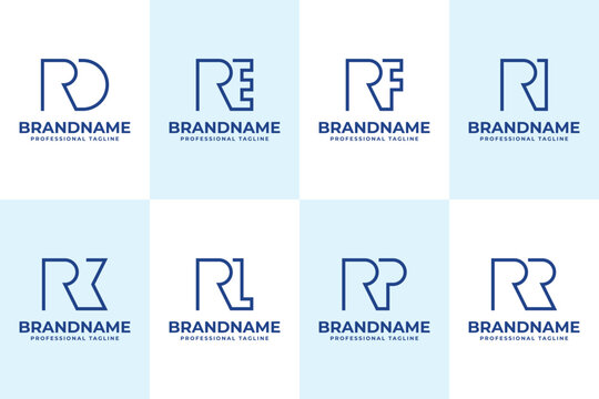 Letters RD RE RF RI RK RL RP RR Monogram Logo